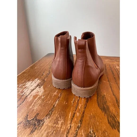 Sonoma Women 9.5 Cilantro Boot in Cognac Faux Leather Bootie WORN ONCE - Picture 4 of 5